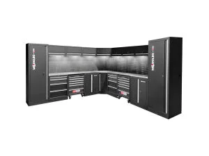 Kstools 866.6285 Korjaamokaappijärjestelmä, L:n muotoinen, 3400 x 3400 mm