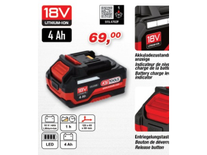 18 V:n 4 A:n pikalaturi akuille 515.4702F ja 515.4705F