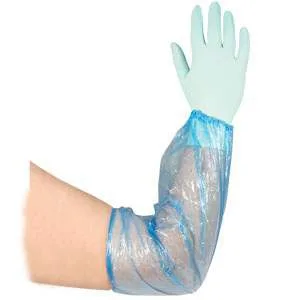 Hihansuojat kertäkäyttö 43 cm sininen, PE Polyethen 100 kpl