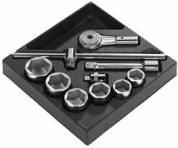 Hylsysarja 3/4" moduulissa MOD.K1