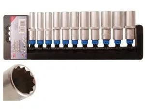 Pitkät hylsyt 3/8", 12-kulmaiset