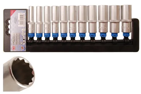 Pitkät hylsyt 3/8", 12-kulmaiset