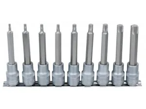 Torx pitkät bits hylsyt, 9-os, T20-T60, Kstools