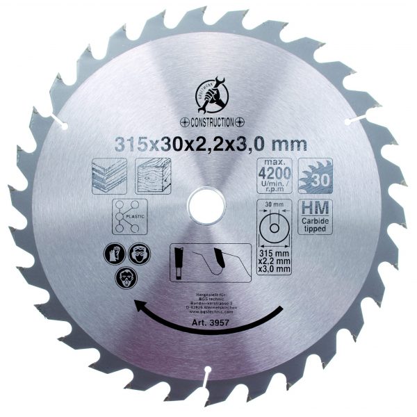 Sirkkelin terä 315 mm BGS-3957