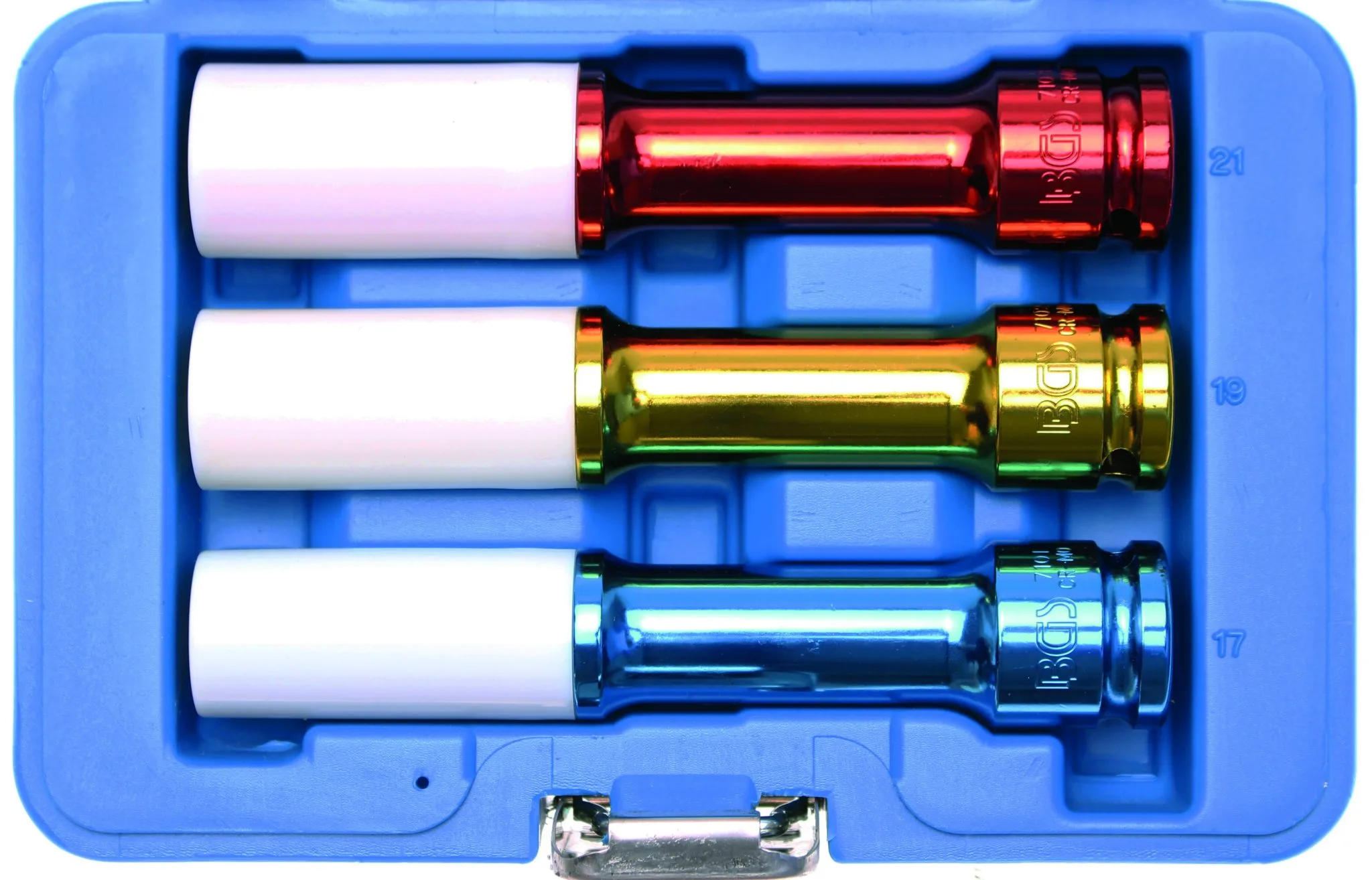 Vannehylsyt pitkät 17, 19, 21 mm BGS-7100